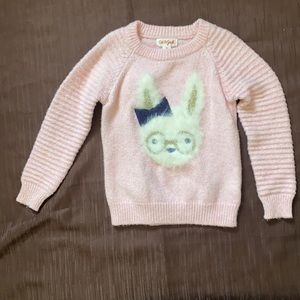 Sweater pink with bunny picture